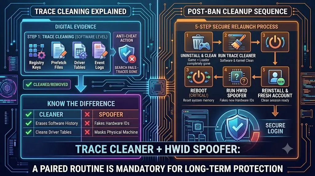 Trace Cleaning Explained: What Stays on Your PC After a Ban